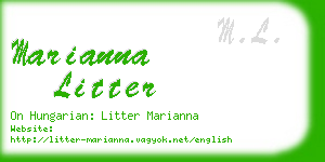 marianna litter business card